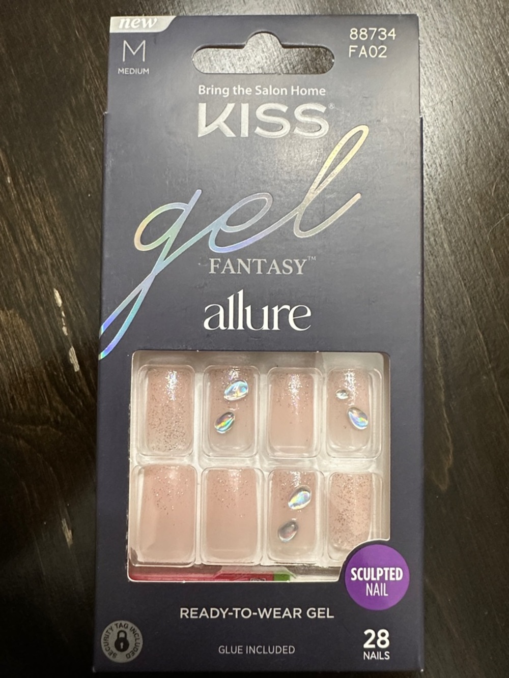 Kiss sculpted nails medium length squared